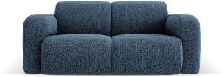 Micadoni Boucle Sofa Molino 2-Sitzer Chenille Königsblau