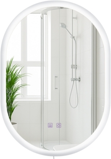 CLP Badspiegel Karishma 70x50 cm Anti-Beschlag LED-Beleuchtung mit/ohne Bluetooth,ohne Bluetooth