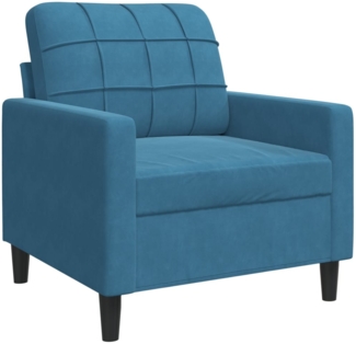 vidaXL Sessel Blau 60 cm Samt 4007613