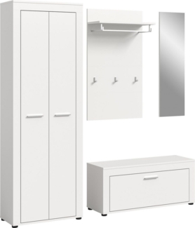 INOSIGN Garderoben-Set Aosta, (Set, 4-St), Aosta, Höhe 191 cm, 4-tlg. Garderobenset, Flur, Diele
