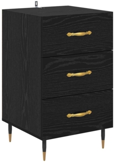 vidaXL Nachttisch Schwarz Eichen-Optik 40 x 40 x 66 cm Holzwerkstoff 882100