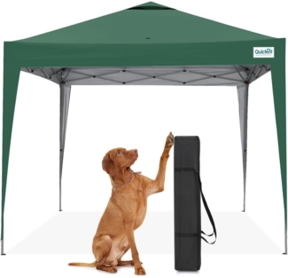 Quictent Pavillon 3x3m Wasserdicht Faltpavillon UV-Schutz 50+ Grün