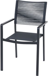 Siena Garden Leeds 2 Stapelsessel - Aluminium & Rope, dunkelgrau (T73516)