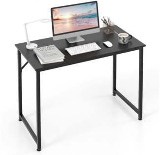 KOMFOTTEU Schreibtisch, Computertisch mit robustem Metallrahmen 100 x 50 x 77 cm