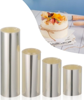 SinLaw Tortenwerkzeug Tortenrandfolie, Tortenring hoch 10m, klarer gerollter Tortenkragen, (4-tlg), Zubehör für Schokoladen- und Moussekuchen-Dessertdekorationen