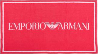 EMPORIO ARMANI Unisex Strandtuch - Badetuch, Logo, Baumwolle Koralle 170x100cm