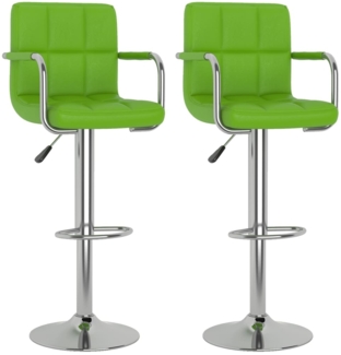vidaXL Barhocker 2 Stk. Grün Kunstleder