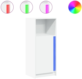 vidaXL LED-Sideboard Weiß 42,5x34x100 cm Holzwerkstoff 852152