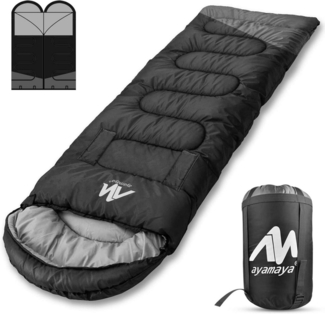 LuxusKollektion Campingstuhl Outdoor Deckenschlafsack -20 ℃-10℃ Koppelbar 220x80cm - Wasserdichter