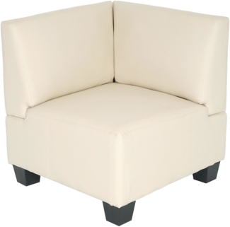 Modular Eckteil Lyon, Kunstleder ~ creme