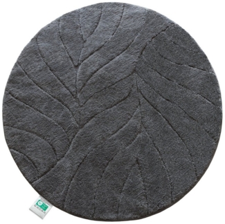 Floordirekt Badematte Maris, ausfranssicher, verschiedene Farben, aus weicher Mikrofaser, Höhe 30 mm, rutschhemmend beschichtet, fusselfrei, Polyester, Rund, 120cm Durchmesser, für Fußbodenheizung geeignet
