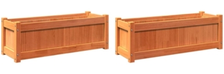 vidaXL Pflanzkübel 2 Stk. Wachsbraun Massivholz Kiefer 837454
