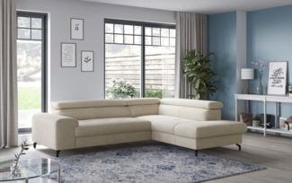 COTTA Ecksofa Aura L-Form, mit Schlaffunktion, Bettkasten und Kopfteilverstellung
