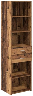 vidaXL Highboard Altholz 50 x 42,5 x 185 cm Holzwerkstoff 3402641