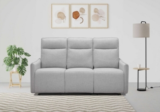 Dorel Home 3-Sitzer Lugo, Kinosofa mit Reclinerfunktion in Kunstleder und Webstoff, mit manueller Relaxfunktion in 2 Sitzen