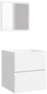 vidaXL Badschrank mit Spiegel Weiß Holzwerkstoff 804863