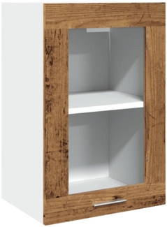 vidaXL Hängeschrank Lyon Glas Altholz-Optik 40x31x60 cm Holzwerkstoff 856098