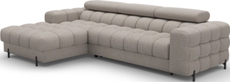 MOEBLO Ecksofa Neviro, Robuste Verarbeitung, verstellbare Kopfstützen und integrierter Bettkasten für maximalen Komfort und Funktionalität, Eckcouch Wohnlandschaft Sofa mit Ottomane Eckgarnitur Polsterecke, (BxHxT):285x72-93x181 cm
