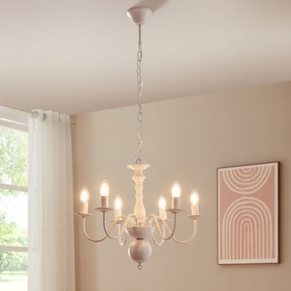 Kronleuchter Berkeley Metall Vintage-Weiß [lux. pro]