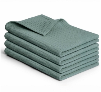 Blumtal Geschirrtuch Set 50x70 oder 30x30 cm, 100% Baumwolle, (4-tlg), Saugfähig, schnell trocknend, waschbar, 100% Baumwolle