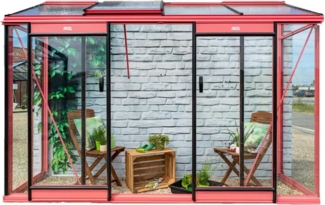 ACD Glas Anlehngewächshaus Miccolo M04 | Silber |