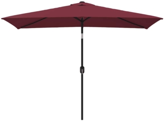 vidaXL Sonnenschirm mit Metall-Mast 300x200 cm Bordeauxrot 44503