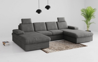 sit&more Wohnlandschaft Moreno U-Form, B: 309 cm, mit Armteilverstellung, optional Bettfunktion