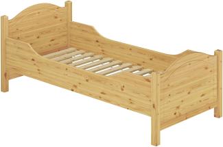 Erst-Holz Seniorenbett extra hoch Rollrost 100x220 Überlänge Holzbett Einzelbett Gästebett 60. 40-10-220