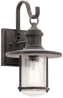 Außenleuchte, Wandlampe, ALU Glas, H 36,2 cm