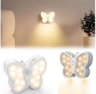 PRIISF Nachtlicht LED Wandleuchte Akku Kabellose Wandlampe Innen Modern Bewegungsmelder, USB-Aufladbare, süße Tiere Kinder Nachttischlampe, Flurlampen Wandbeleuchtung Wand-Lampe Strahler Effekt Leuchte Licht, Wandbeleuchtung für Wohnzimmer Schlafzimmer...