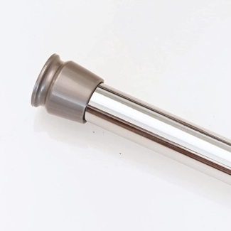 tinycurtains Klemmstange Teleskopstange 70-120 cm oder 111-200 cm Vorhangstange ohne Bohren, Ø 0.22 mm, 1-läufig, ausziehbar, klemmbar, Duschvorhangstange, Badstange, Gardinenstange, Metall, Klemmstange, stufenlos verstellbar, rostfrei, Stange für Türv...