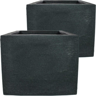 Centi Pflanzkübel LIMA Outdoor Pflanzkübel (2er-Set), 50x50x40 Pflanzkübel für Terrasse und Garten