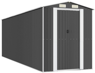 vidaXL Geräteschuppen Anthrazit 192x606x223 cm Verzinkter Stahl 3147454