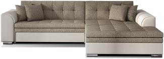 ELTAP 'Sorento', Ecksofa, Eckcouch, Beige, 78 x 194 x 296 cm, Rechts