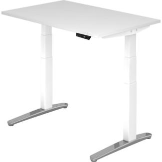 'XBHM12' Sitz-Steh-Schreibtisch elektrisch 120x80 cm Weiß Weiß, poliert