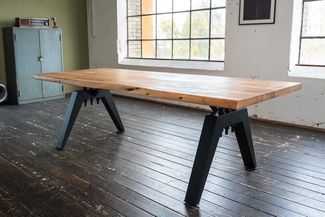 KAWOLA Esstisch REY Akazie massiv Natürliche Baumkante 280x100 cm