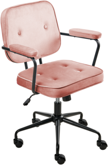 Schreibtischstuhl PAWNEE Samtstoff Rosa