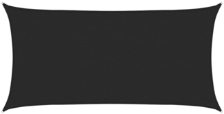 vidaXL Sonnensegel 160 g/m² Schwarz 3x6 m HDPE 311735