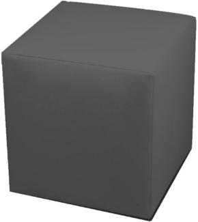 Dmora Pouf Accumoli, Mehrzwecksessel, Sitzsack, Hockerhocker, Made in Italy, 40x40 h42 cm, Dunkelgrau