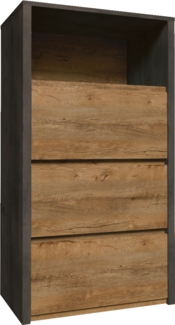 Schubladenkommode Montana Hochkommode 50cm eiche lefkas grau grifflos