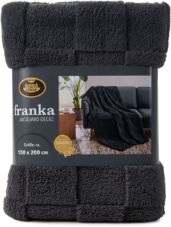 Wohndecke FRANKA Jacquarddecke, Gözze, im modernen Design, aus 100 % Polyester Mikrofaser, rundum gesäumt