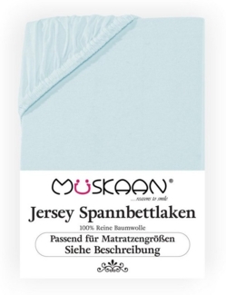 Müskaan Spannbettlaken Jersey Spannbettlaken, Baumwolle, (1 Stück), mit Gummizug