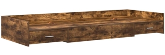 vidaXL Bettrahmen Geräucherte Eiche 70 x 190 cm Holzwerkstoff 3335257