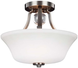 Deckenleuchte, Glas Nickel, D 35,2 cm