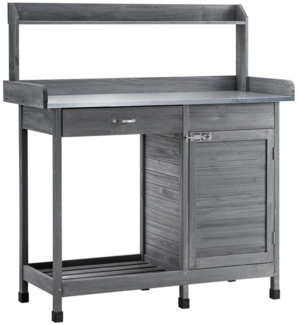 MCombo Pflanztisch MCombo Pflanztisch Gärtnertisch Blumentisch 0440/EY, mit Schublade Unterschrank, Holz, 101 x 45 x 121 cm