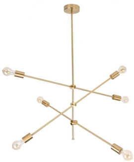 riess-ambiente Hängeleuchte VARIATION 128cm gold, ohne Leuchtmittel, Wohnzimmer · Metall · Esszimmer · Modern Design