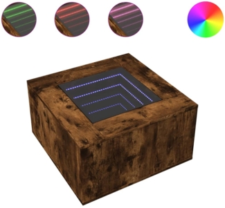 vidaXL LED-Couchtisch Räuchereiche 60x60x40 cm Holzwerkstoff 847571