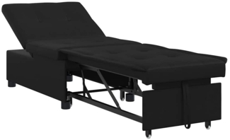 vidaXL 3-in-1 Ausziehbares Sofa-Bett aus schwarzem Stoff 42008610