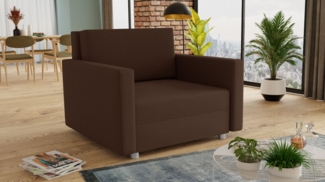 Schlafsofa Pura Midi mit Bettkasten - Polstersofa mit Schlaffunktion, Sofa, Bettsofa, Wohnlandschaft (Braun (Suedine 26))