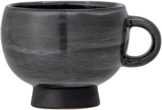 Tasse "Emilo" in grau aus Steingut mit Henkel von Bloomingville